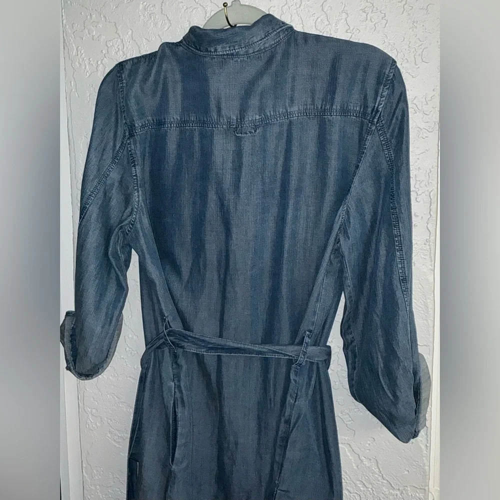 Velvet Heart Blue Denim Shirt Dress with Tie (NWOT) - Picture 5 of 7